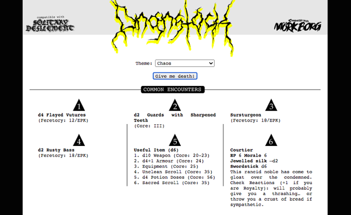 DNGNSTOCK (for MÖRK BORG) Game Cover