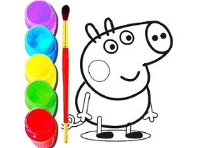 BTS Peppa Pig Coloring Image
