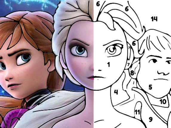 Color By Number With Frozen II Game Cover