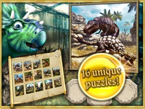Dinosaurs walking with fun 3D puzzle game in HD Image