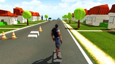 Downhill Skateboard 3D Free Image