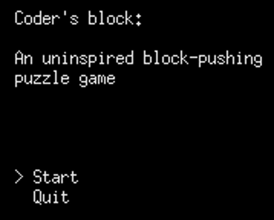 Coder's block Game Cover
