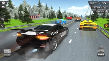 Racing In Police Car Image