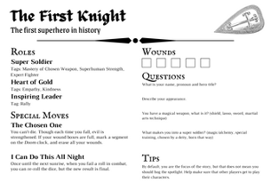 The First Knight - Superhero Cinematic Universe TTRPG Image
