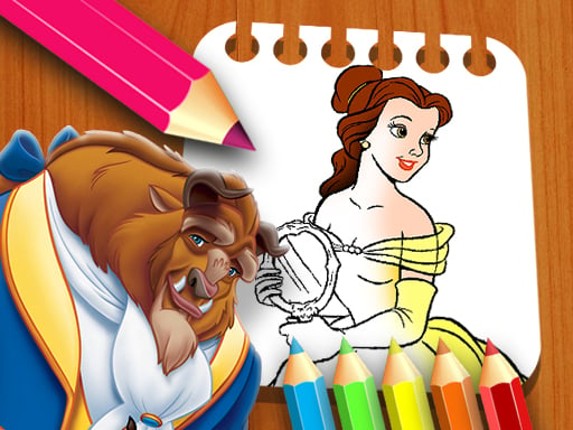 Beauty & the Beast Coloring Book Game Cover