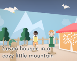 Seven houses in a cozy little mountain Image