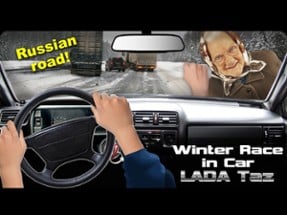 Winter Race in Car Lada Taz Image