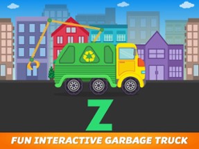 ABC Garbage Truck Free - an alphabet fun game for preschool kids learning ABCs and love Trucks and Things That Go Image