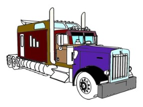 American Trucks Coloring Image