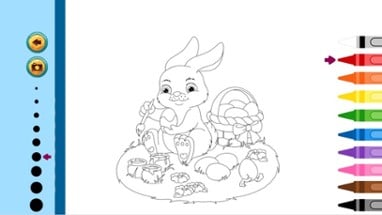 Easter Bunny Coloring Book - Painting Game for Kid Image