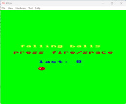 Falling Balls (Atari, Amstrad, CoCo) by spotlessmind1975 Image