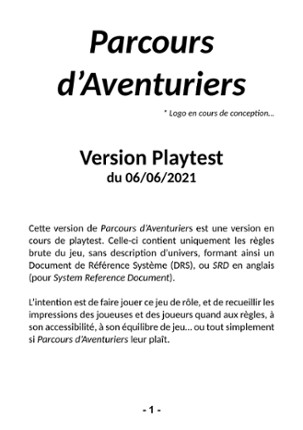 [Playtest] Parcours d'Aventuriers Game Cover