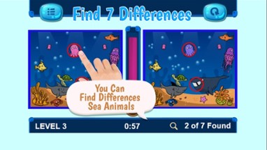 Zoo Animal Find Differences Puzzle Game Image