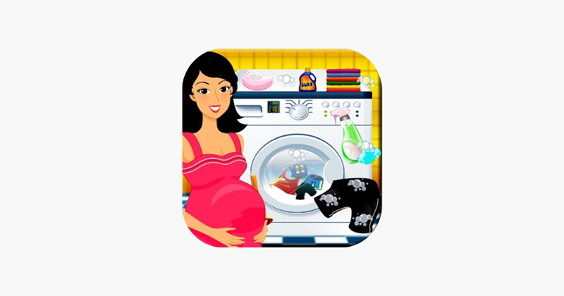 Pregnant Mom Baby Care Laundry Game Cover
