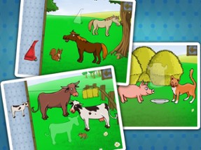 Puzzles for toddlers with farm animals and their sounds Image