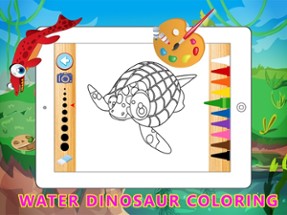 Water Dinosaur Learning - Kids Puzzle Color Pages Image