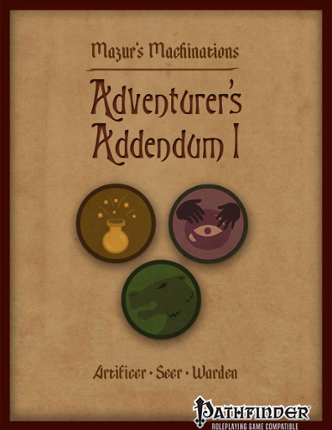 Adventurer's Addendum - Pathfinder Classes Game Cover