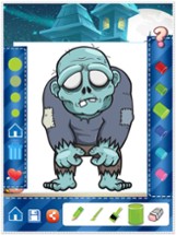 Coloring Book Cute Zombie Colorings Pages - pattern educational learning games for toddler &amp; kids Image