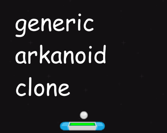 generic arkanoid clone Game Cover