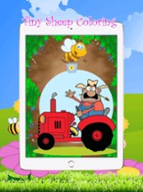 Tiny Sheep Farm Coloring Book : Color Your pages and Paint the Animals of the Farm Drawing and Painting Games for Kids Image