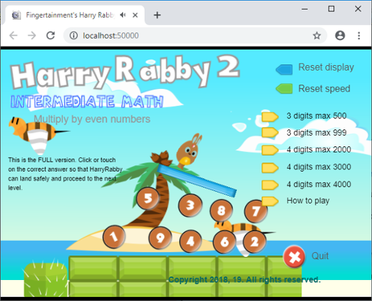 HarryRabby 2 Multiply by even numbers FREE  Version Game Cover