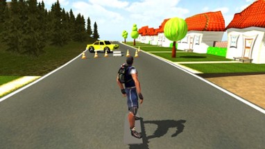 Downhill Skateboard 3D Free Image