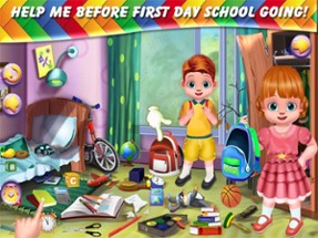 Twins Baby First Day At School Image