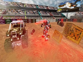 Robot vs Monster Trucks War Image