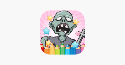 Coloring Book Cute Zombie Colorings Pages - pattern educational learning games for toddler &amp; kids Image