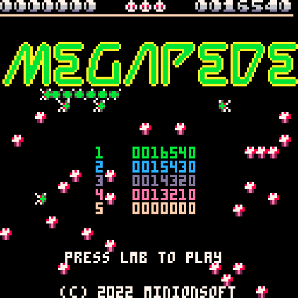 Pico8 Megapede Game Cover