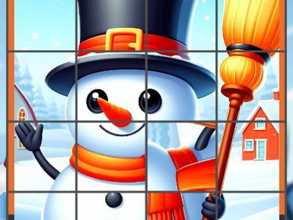 Happy Snowman Puzzle Game Cover