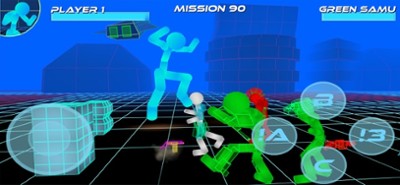 Stickman Neon Street Fighting Image