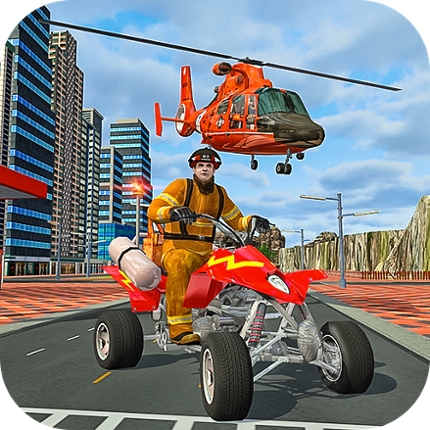 FireFighter ATV Bike: Helicopter Rescue 2018 Game Cover