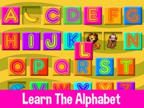 Kids shape puzzle animals alphabet &amp; colors Image