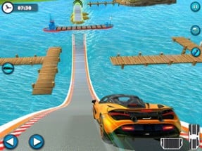 GT Car Mega Jumps Over The Sea Image