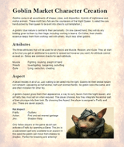 Character Creation for Goblin Market Image