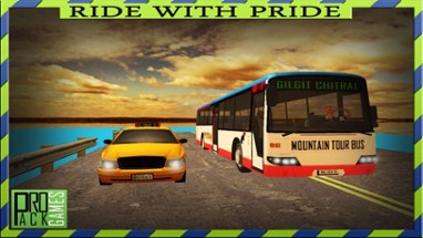 Dangerous Mountain &amp; Passenger Bus Driving Simulator cockpit view - Dodge the traffic on a dangerous highway Image