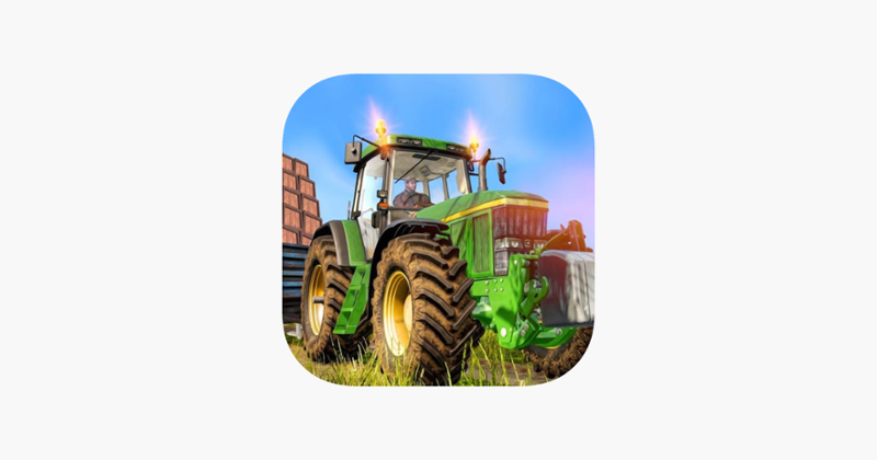Driving Tractor Farming Sim Game Cover
