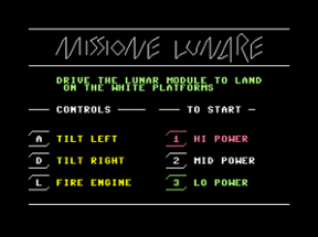 Missione Lunare (Commodore 64) Image