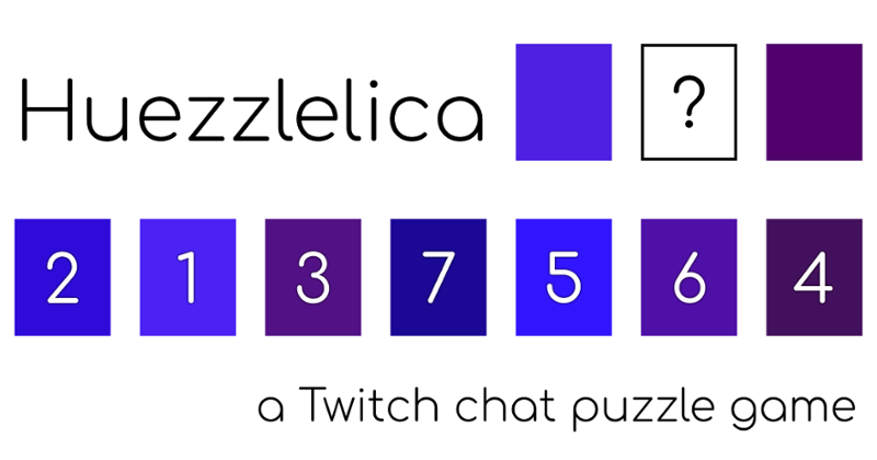 Huezzlelica: a Twitch chat puzzle game Game Cover