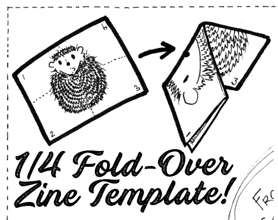 Single-Sheet 1/4 Fold-Over Zine Template Game Cover