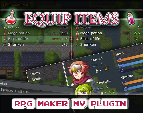 Equip Items - Rpg Maker MV plugin Game Cover