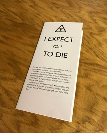 I Expect You to Die Game Cover