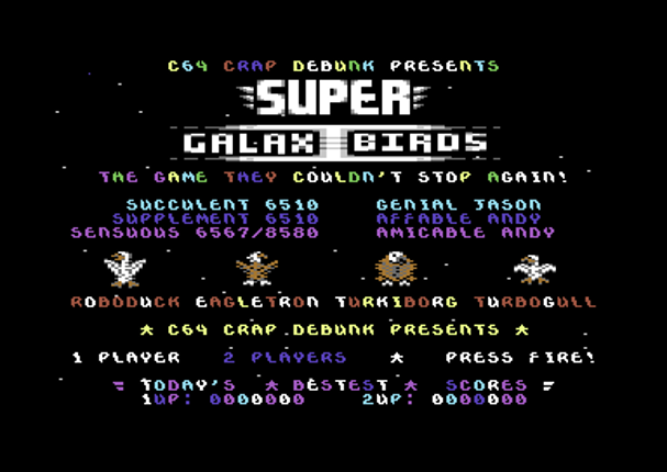 Super Galax-i-birds (C64) Game Cover