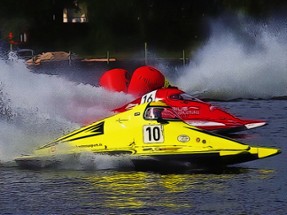 Motor Racing Boat Image