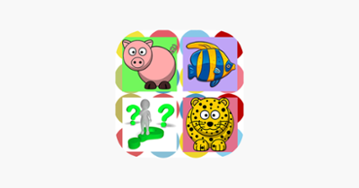 Easy Animal Puzzle Cards Match and Matching Games Free for Toddler or Kids Image