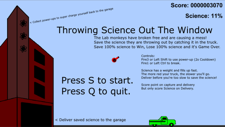 Throwing Science Out The Window Game Cover
