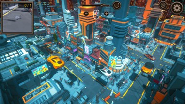 Hidden SciFi City Top-Down 3D Image