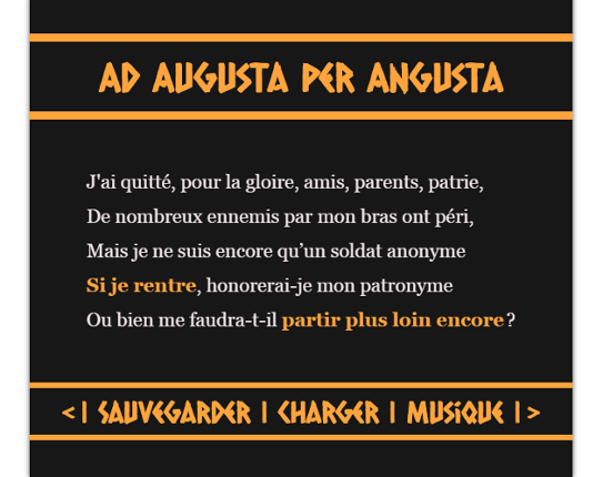 Ad Augusta Per Angusta Game Cover