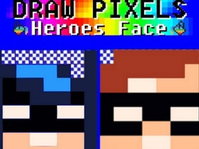 Draw Pixels Heroes Face Image